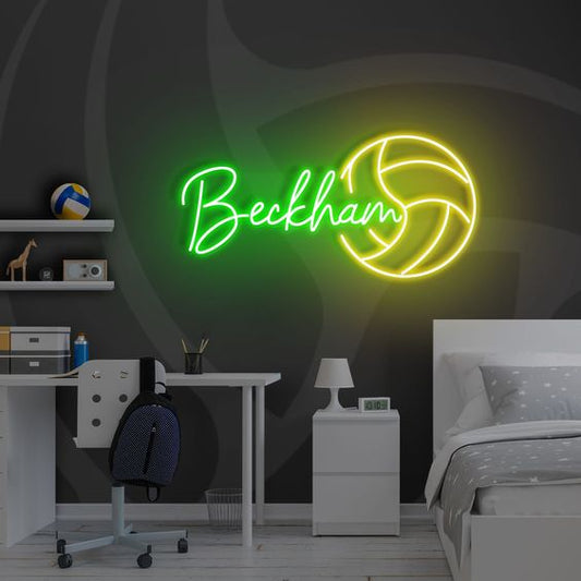 Name Printed Volleyball LED Neon Sign Light Neon