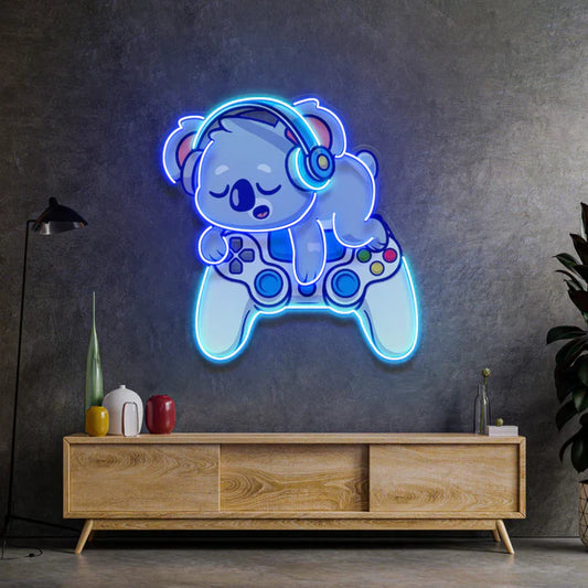 Player Koala Neon Art LED Neon Sign Light Neon