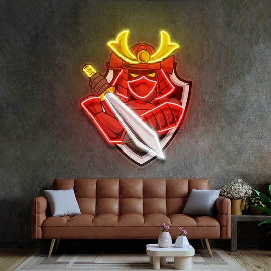 Red Samurai Neon Art LED Neon Sign Light Neon