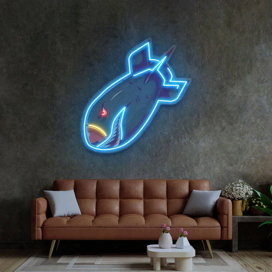 Shark Bomb Neon Art LED Neon Sign Light Neon