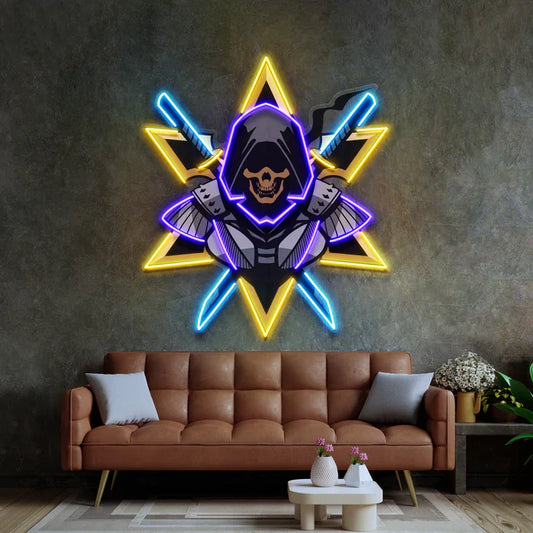 Skeleton Ninja Neon Art LED Neon Sign Light Neon