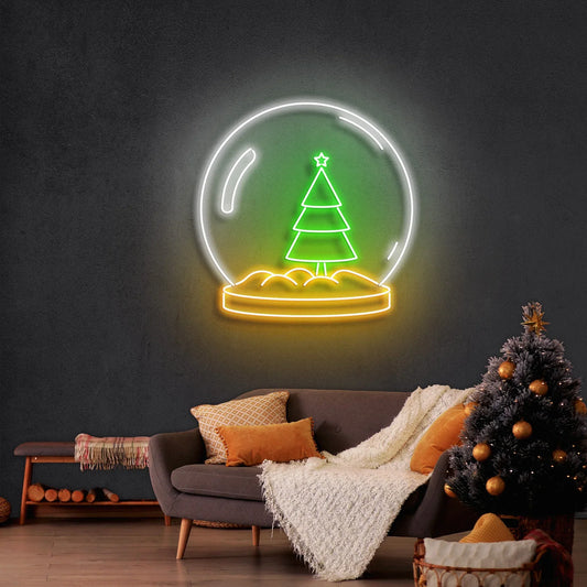 Snow globe New Year's Eve LED Neon Sign Light Neon