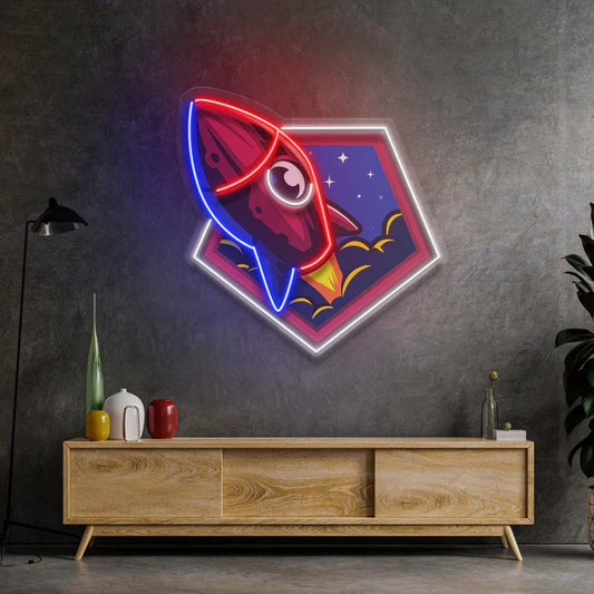 Space Rocket Neon Art LED Neon Sign Light Neon