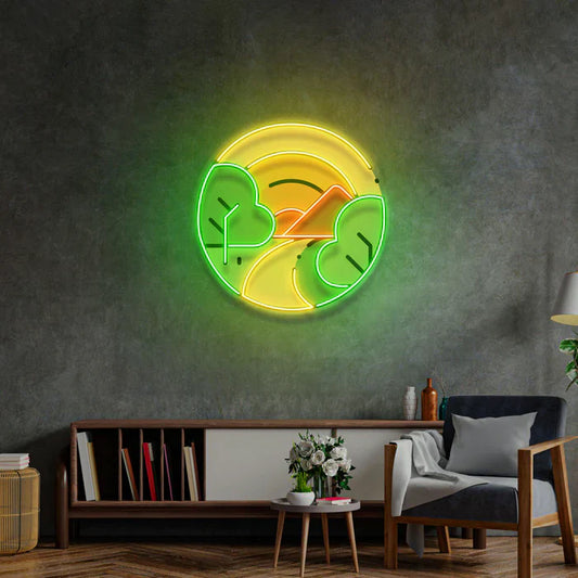 Sunset Mountains Neon Art LED Neon Sign Light Neon