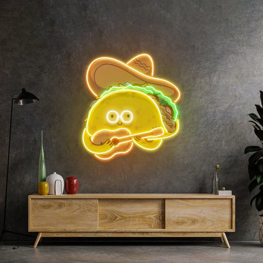 Taco Gentlemen Neon Art LED Neon Sign Light Neon