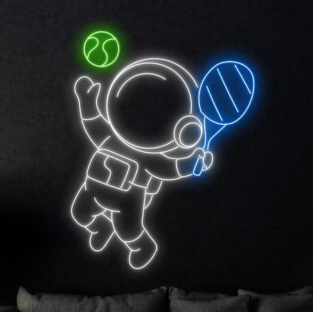 Tennis-playing Astronaut LED Neon Sign Light Neon