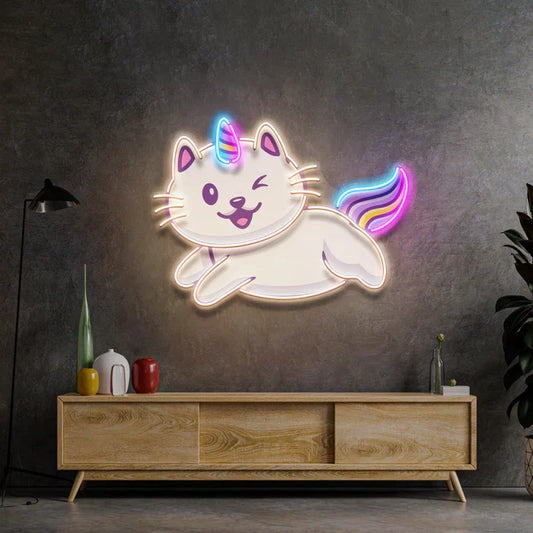Unicorn Cat Neon Art LED Neon Sign Light Neon