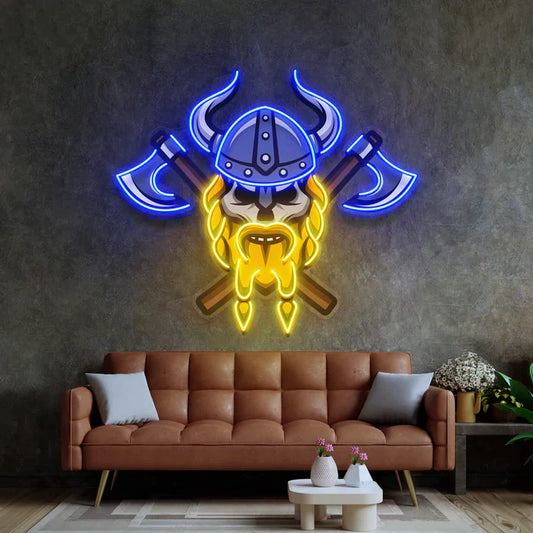 Viking Skull Neon Art LED Neon Sign Light Neon
