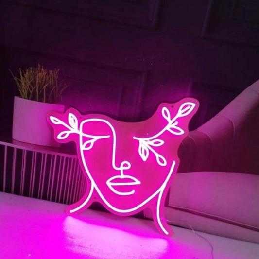 Woman Face LED Neon Sign Light Neon