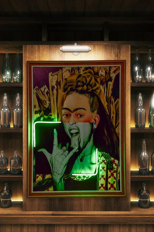 Rock’n Roll Frida Neon Led Canvas