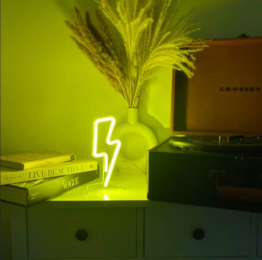Lightning Bolt Desktop LED Neon Sign Light Neon