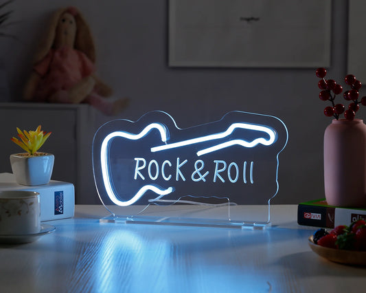 Rock & Roll Desktop LED Neon Sign Light Neon