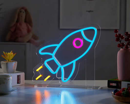 Rocket Desktop LED Neon Sign Light Neon