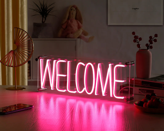 Welcome Desktop LED Neon Sign Light Neon