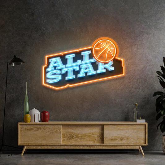 All Star Basketbol Neon Art LED Neon Sign Light Neon