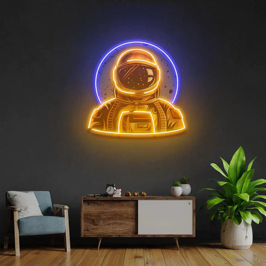 Astronaut and Moon Neon Art LED Neon Sign Light Neon