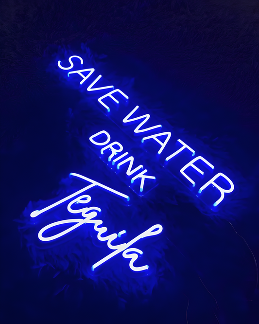 Save Water Drink Tequila LED Neon Sign Light Neon