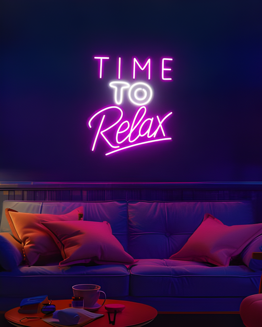 Time To Relax LED Neon Sign Light Neon