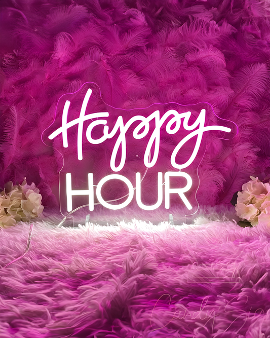 Happy Hour LED Neon Sign Light Neon