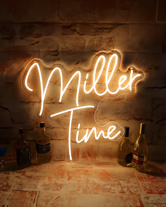 Miller Time LED Neon Sign Light Neon