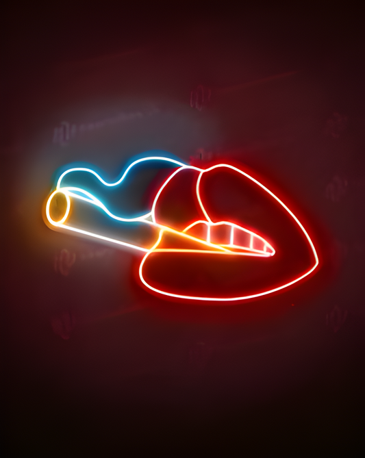 Lips And Smoke Led Neon Sign Light Neon