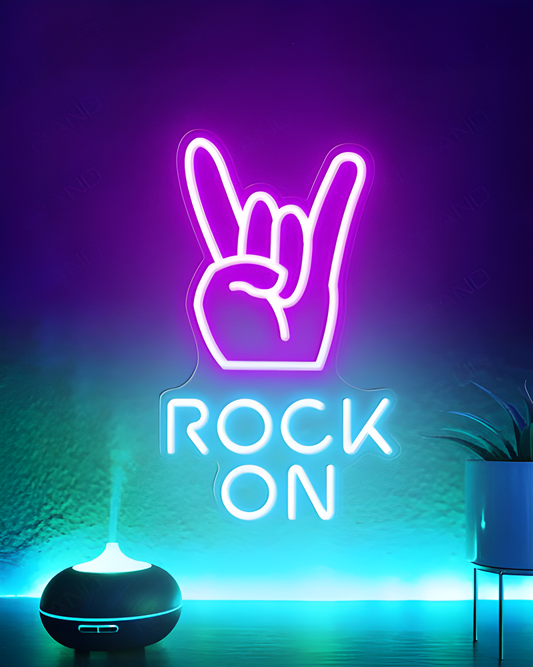 Rock On Led Neon Sign Light Neon