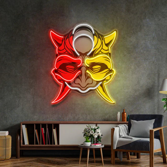 Black Devil Mask Neon Art LED Neon Sign Light Neon