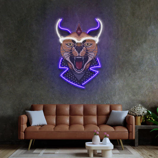 Caracal Cat Neon Art LED Neon Sign Light Neon