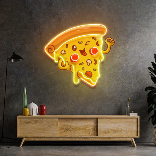 Cheerful Pizza Neon Art LED Neon Sign Light Neon