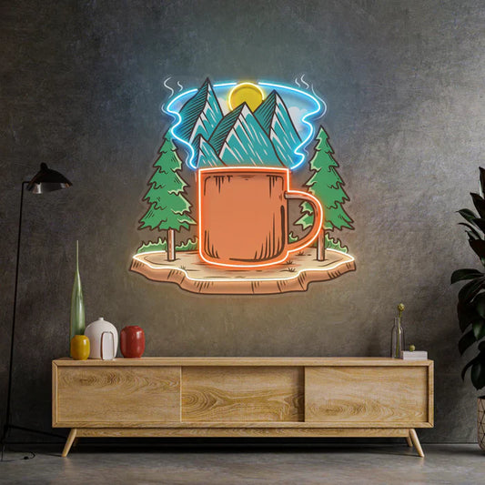 Coffee and Camping Neon Art LED Neon Sign Light Neon
