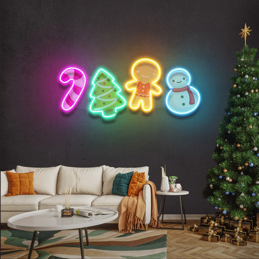 Colourful Printed Christmas LED Neon Sign Light Neon