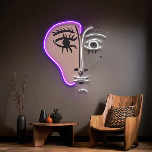 Colourful Shaped Face Neon Art LED Neon Sign Light Neon