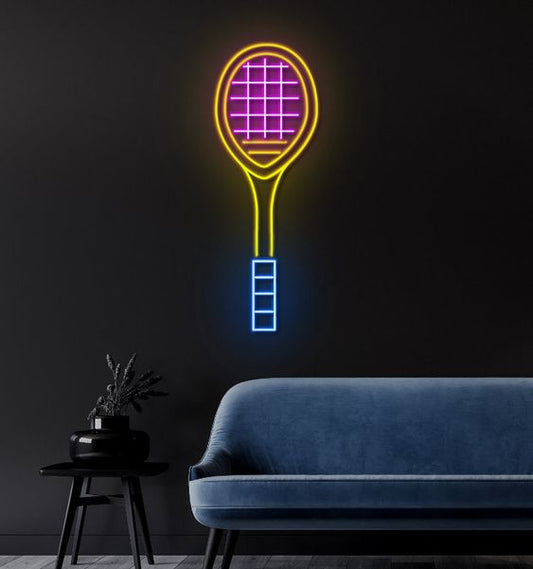 Colourful Tennis Racket LED Neon Sign Light Neon