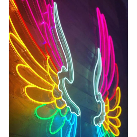 Colourful Wings LED Neon Sign Light Neon