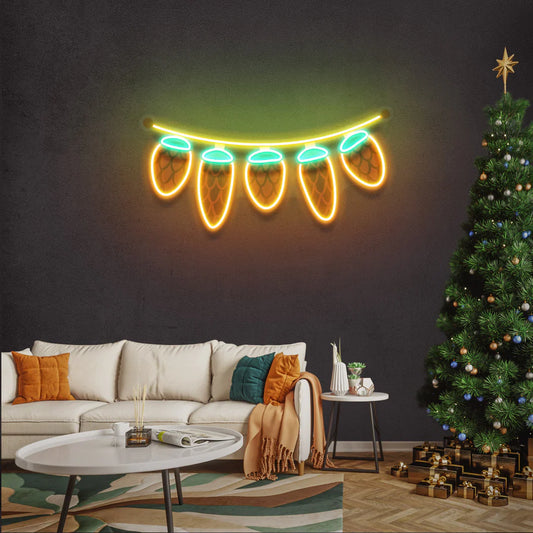 Cones Ornamental Christmas LED Neon Sign Light Neon