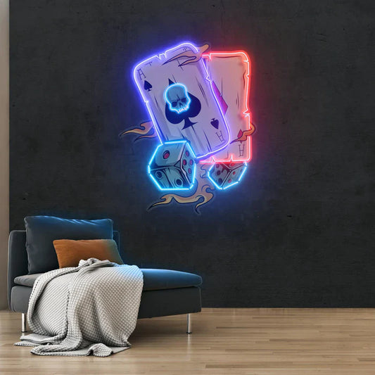 Gambling Poker Neon Art LED Neon Sign Light Neon