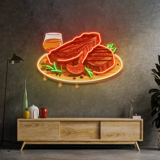 Grilled Meat Neon Art LED Neon Sign Light Neon