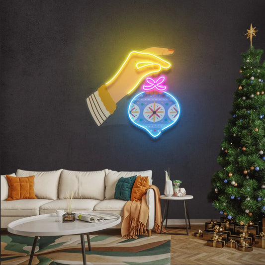 Hanging Christmas Ornament New Year LED Neon Sign Light Neon