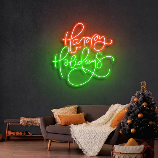 Happy Holidays New Year LED Neon Sign Light Neon