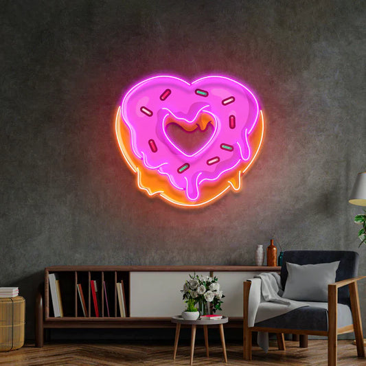 Heart Donut Neon Art LED Neon Sign Light Neon