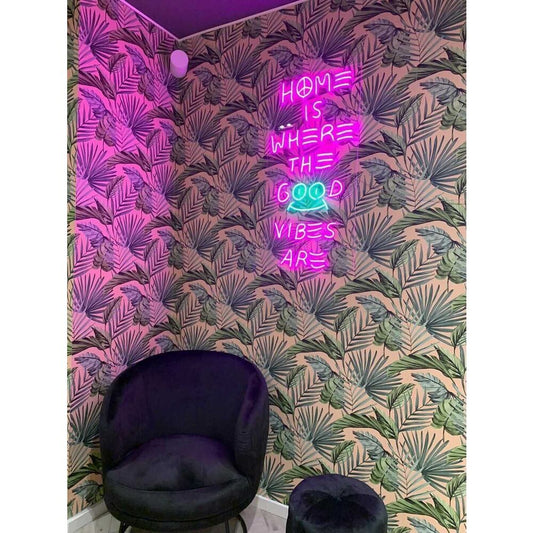 Home Is Where The Good Vibes Are LED Neon Sign Light Neon