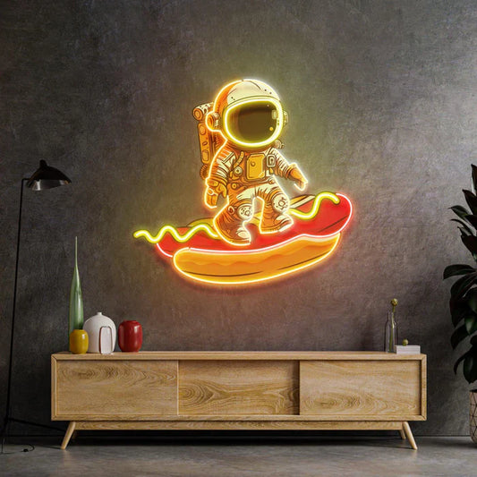 Hotdog Astronaut Neon Art LED Neon Sign Light Neon