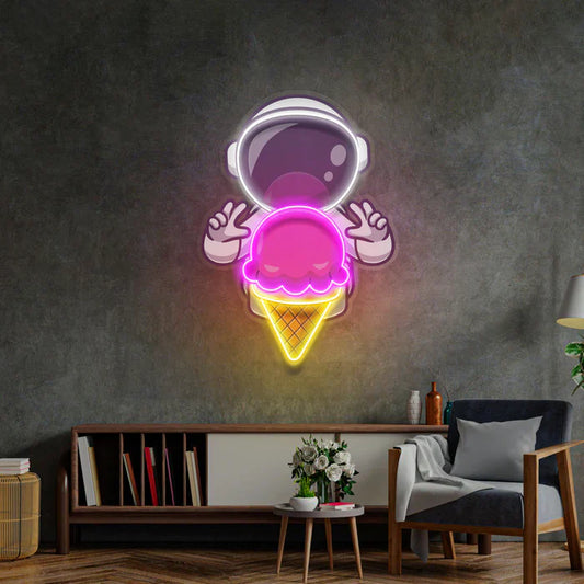 Ice Cream Astronaut Neon Art LED Neon Sign Light Neon