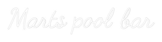 Custom Neon: Marts pool bar
