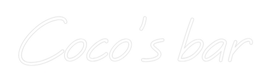 Custom Neon: Coco's bar