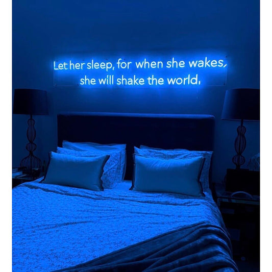 Let Her Sleep LED Neon Sign Light Neon