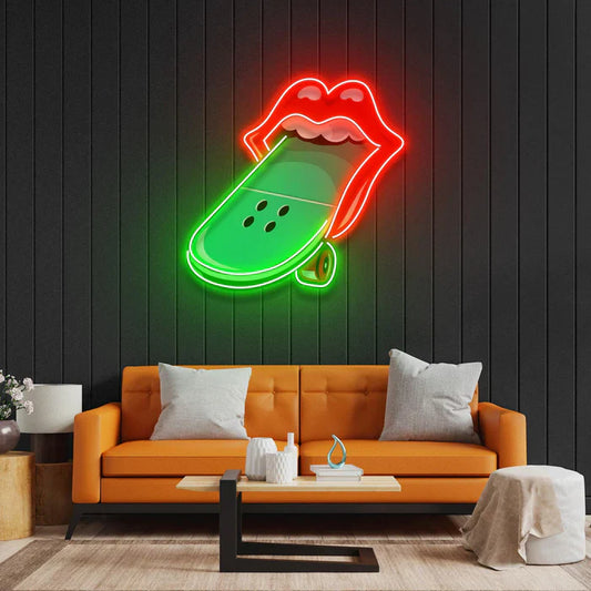 Lip Skateboard Neon Art LED Neon Sign Light Neon