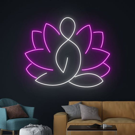 Lotus Flower Yoga LED Neon Sign Light Neon