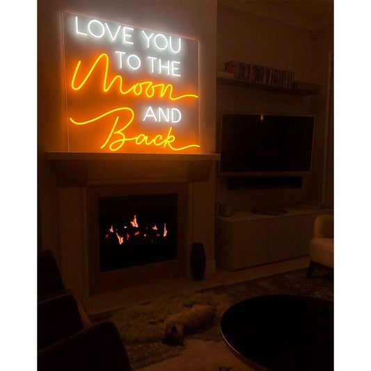 Love you to the moon and back LED Neon Sign Light Neon