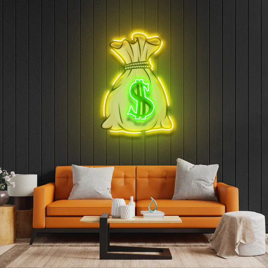 Money Bag Neon Art LED Neon Sign Light Neon